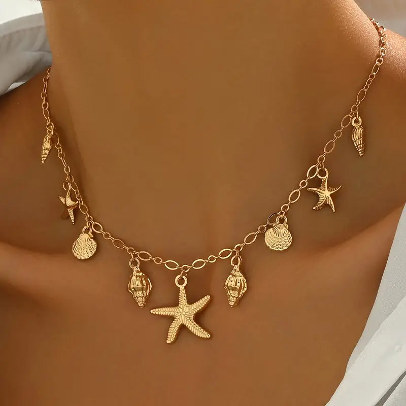 Ocean Charm Pendant Necklace