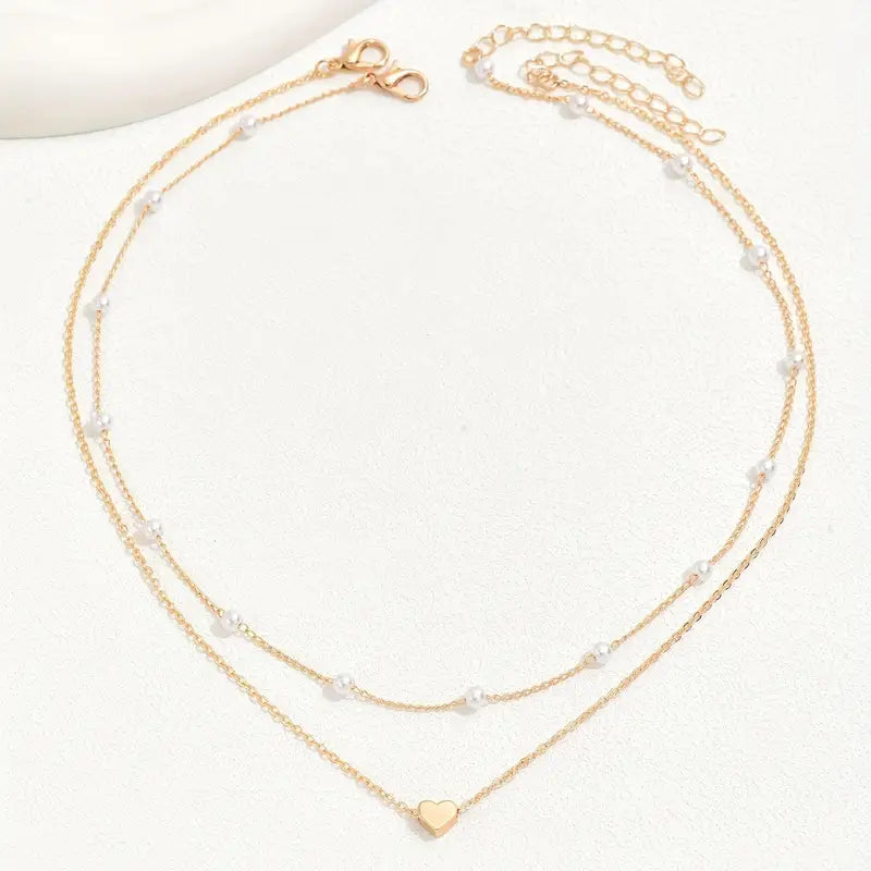 Heart Pendant Clavicle Necklace
