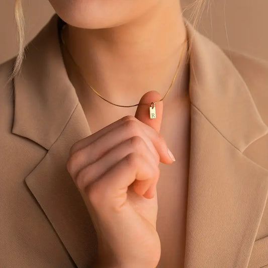 Golden Initial Necklace
